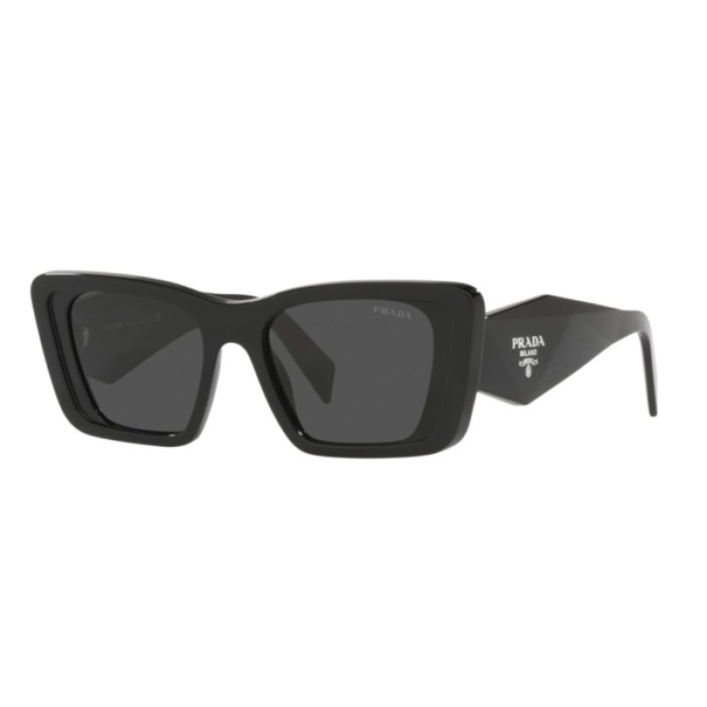 PRADA Sunglasses Large Geometric Symbole Acetate Black